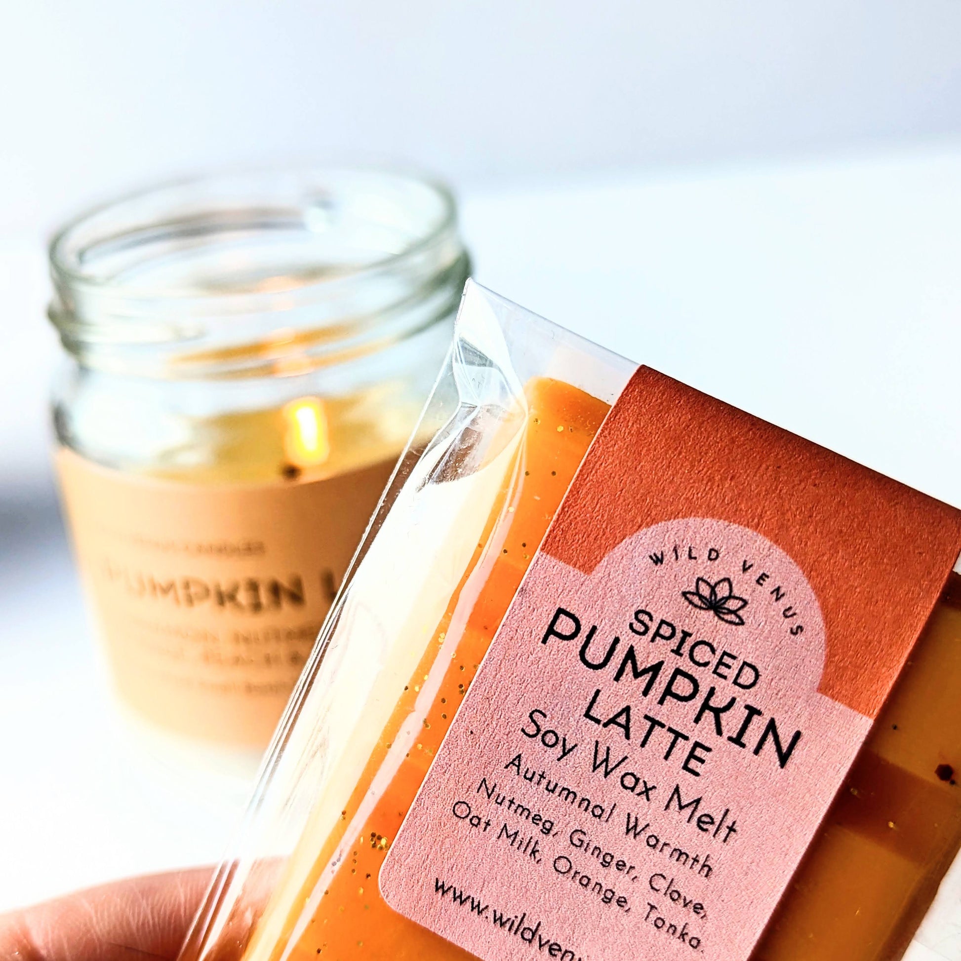 Soy wax melt spiced sweet pumpkin latte