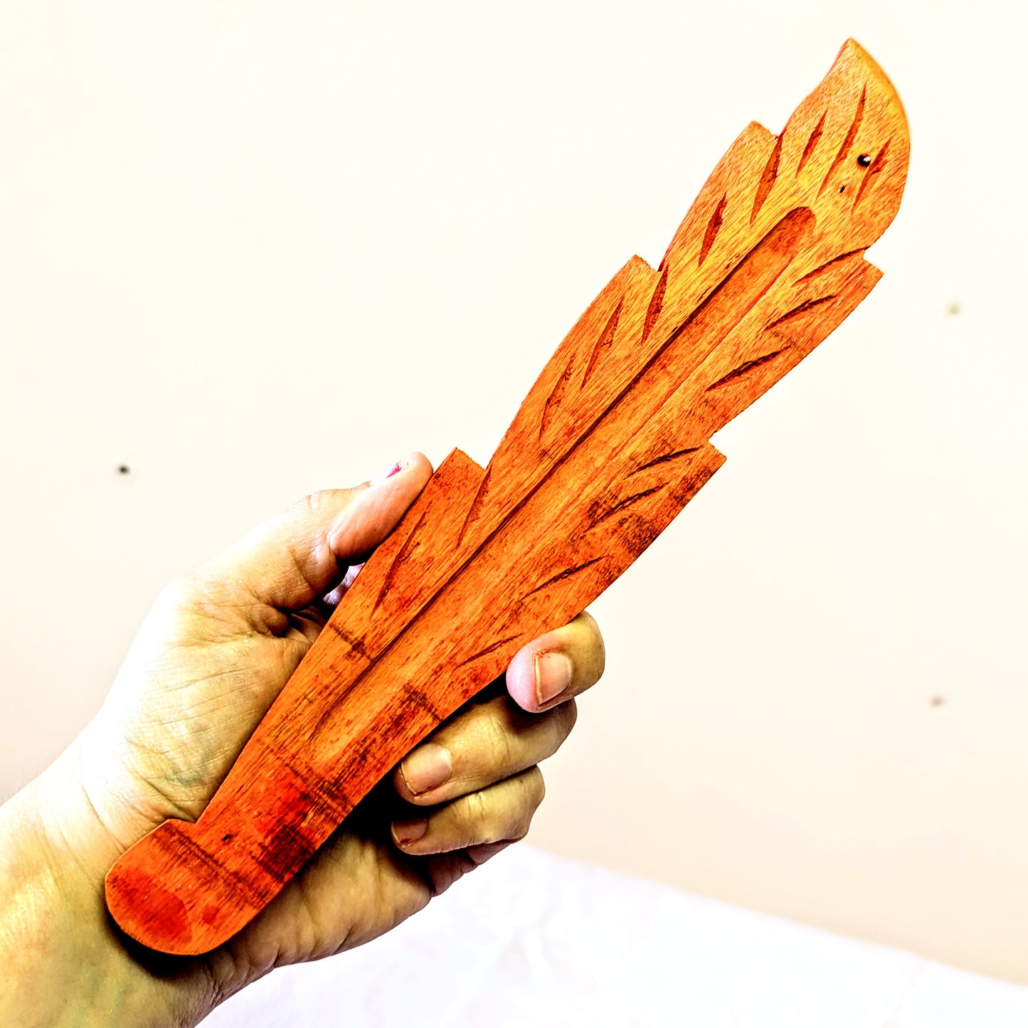 orange leaf design Super seconds incense holder 
