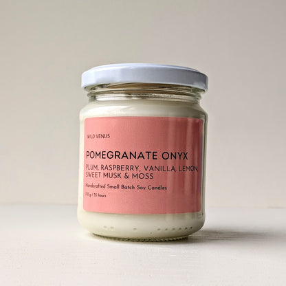 A Pomegranate Onyx Candle