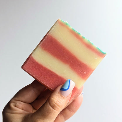 Candy Cane Vegan Soap