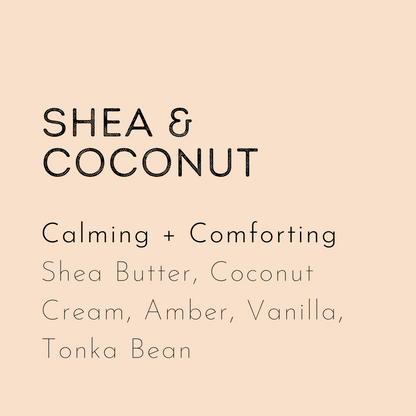 Shea and coconut scented handmade eco wax melt. 