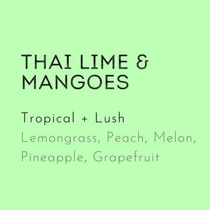 Thai Lime and Mangoes is a very strong scented wax melt.